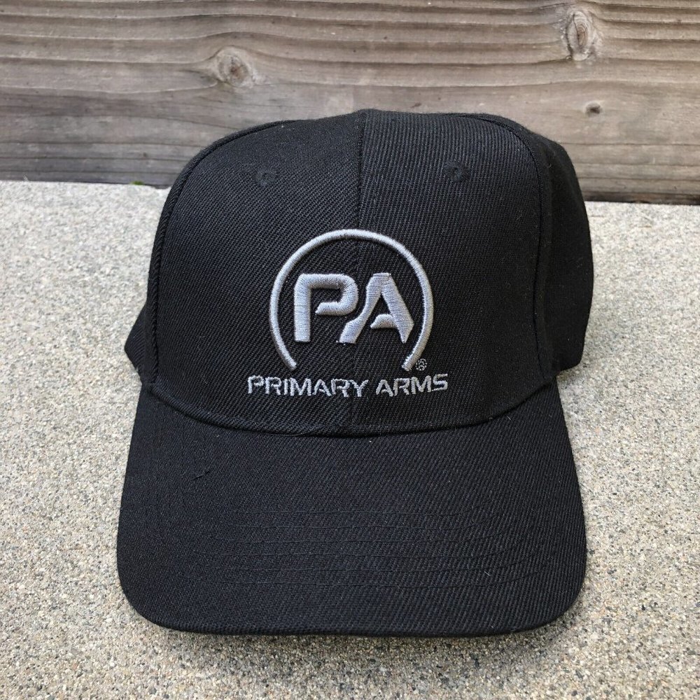 PRIMARY ARMS Snapback Hat Men's Black Embroidered Cap Adjustable​​​​​​​